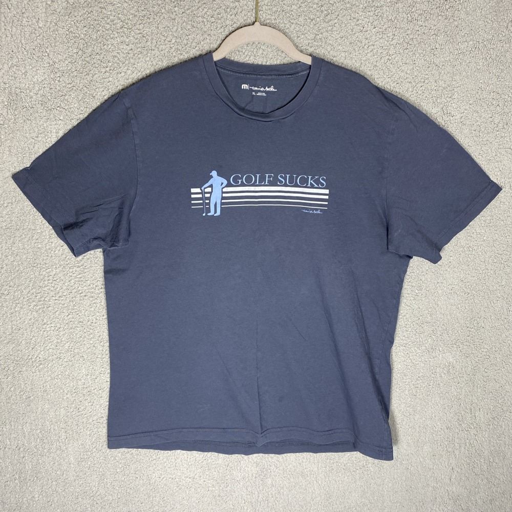 TravisMathew "Golf Sucks" Graphic Tee Shirt XL Golf Casual Preppy Classic